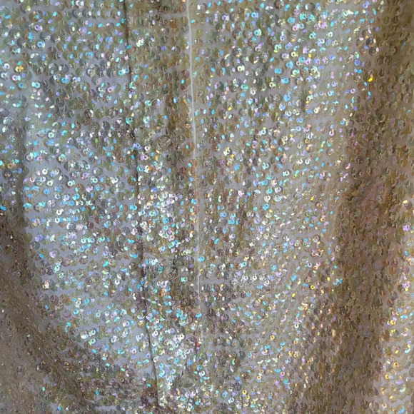 Vintage Hark  Imports White Sequins Button Down Long Sleeves Shirt Top luxury - Picture 7 of 15